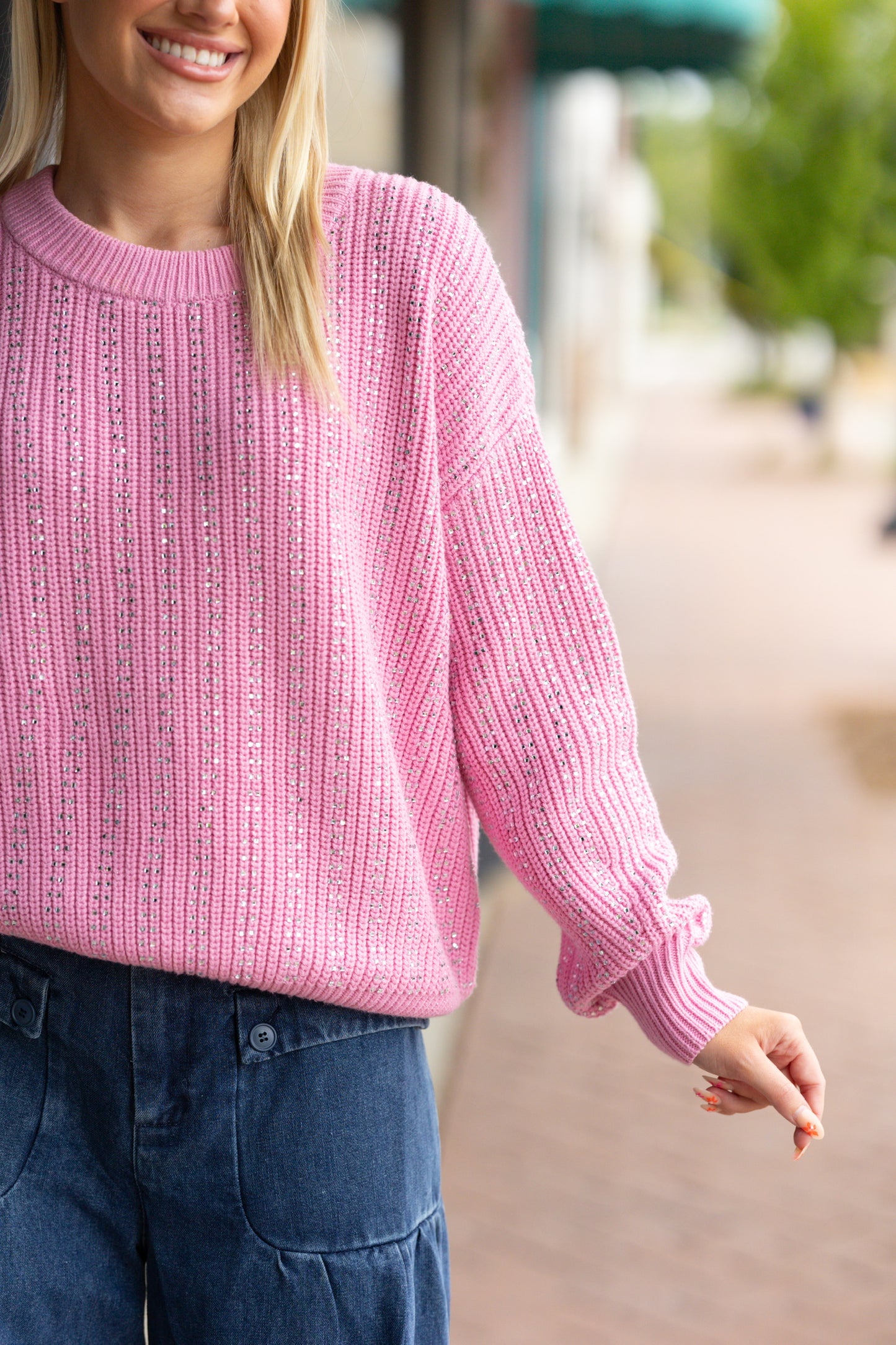 Bubble Pink Jewel Sweater