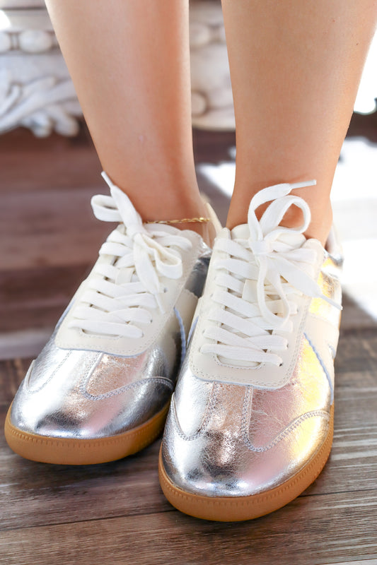 Silver Tennis Shoes