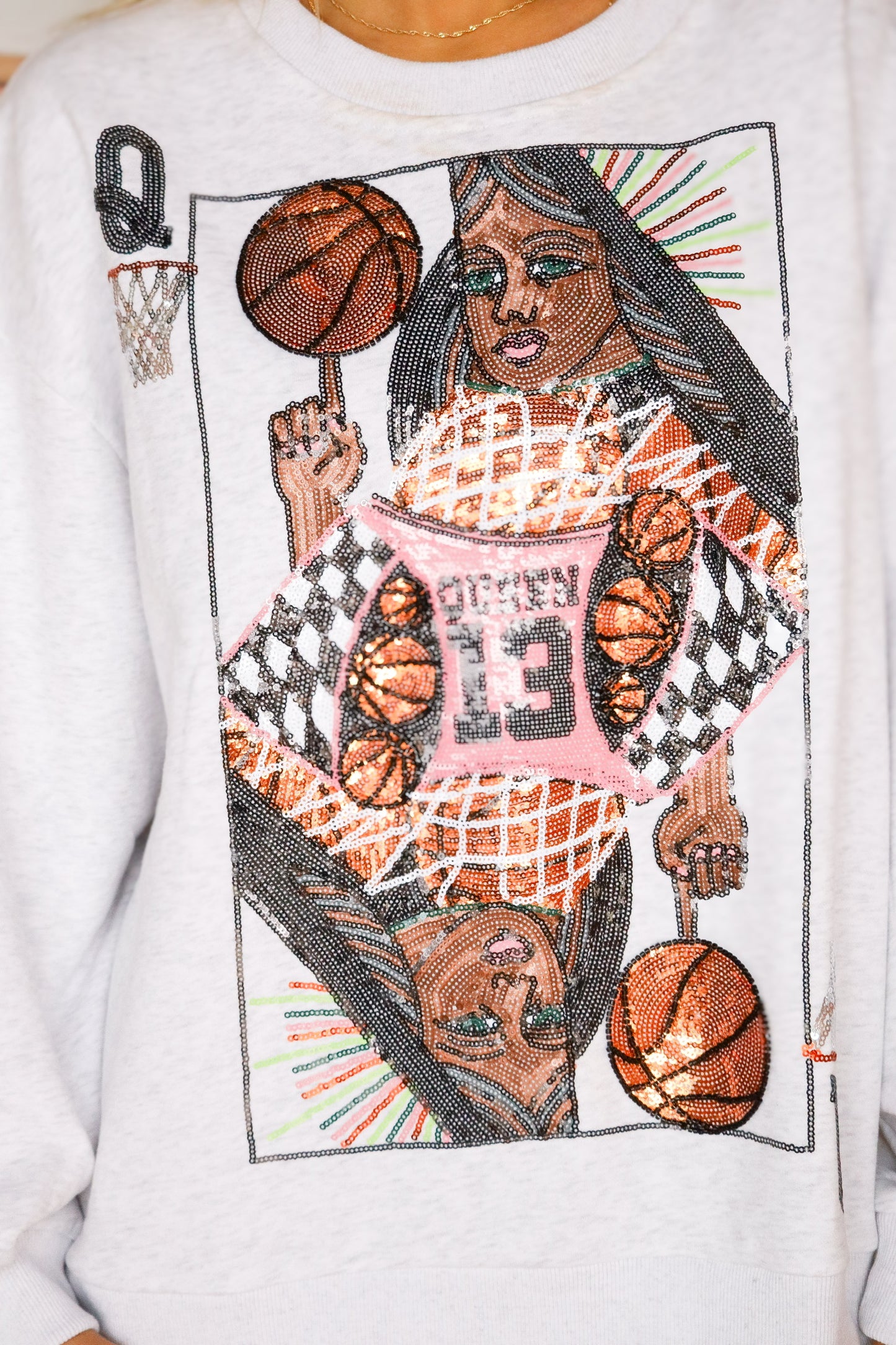 QOS Basketball Logo Card Sweatshirt