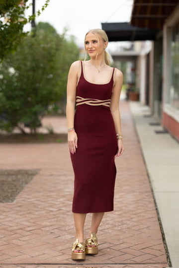 Square Neck Midi Dress