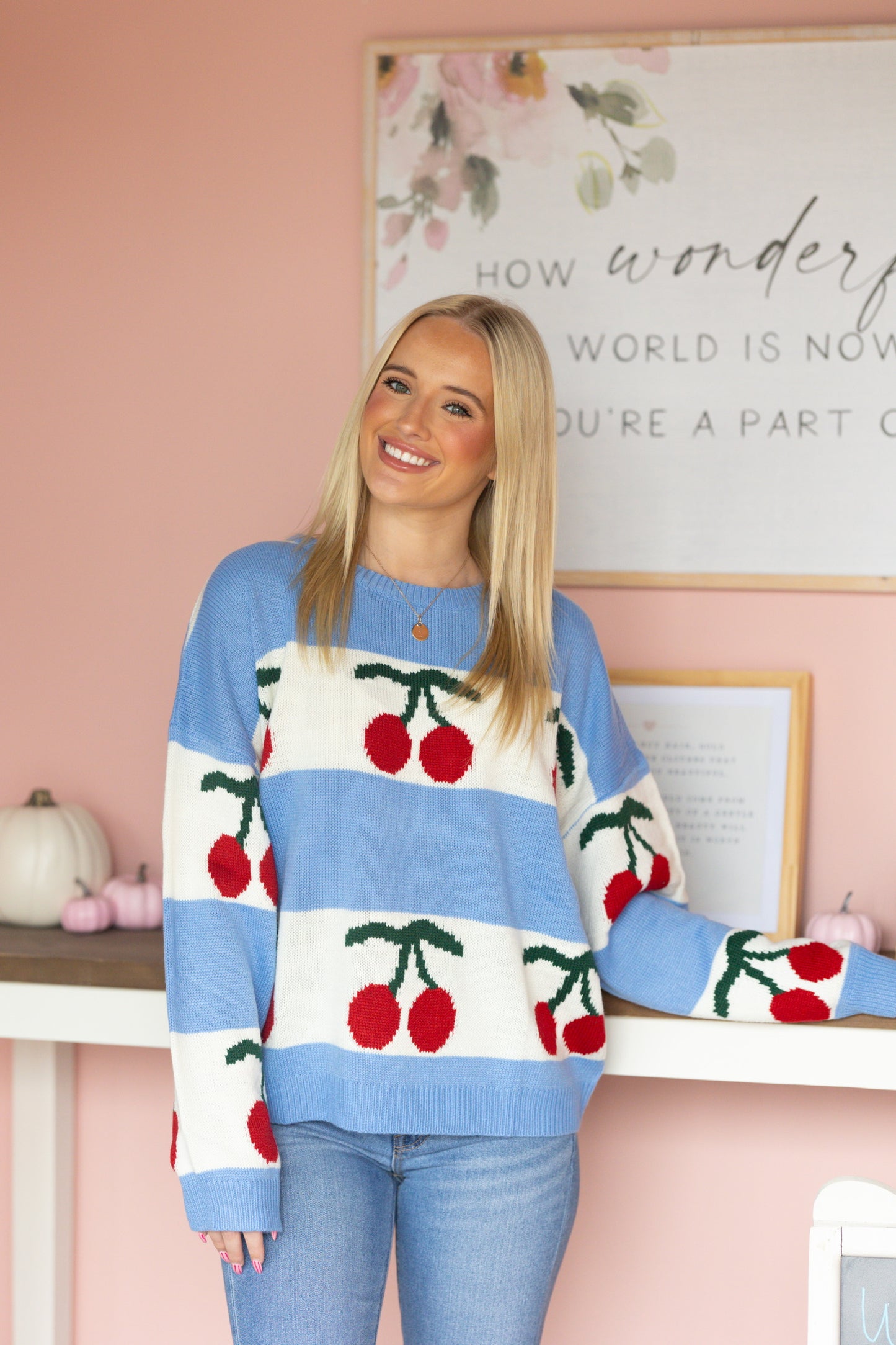 cherry sweater