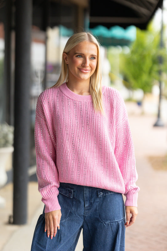 Bubble Pink Jewel Sweater