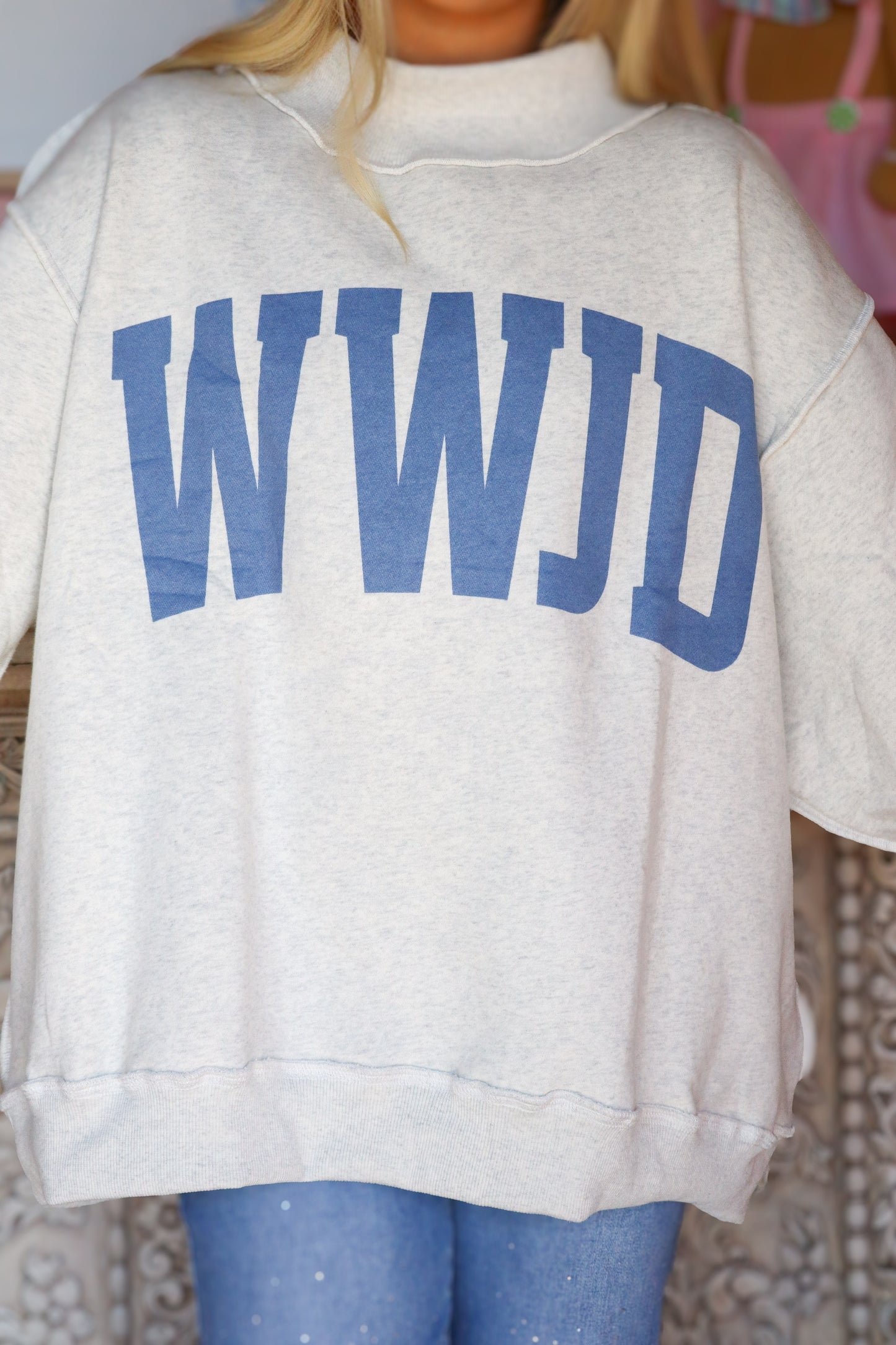 WWJD & AMEN Reversible Mock Neck