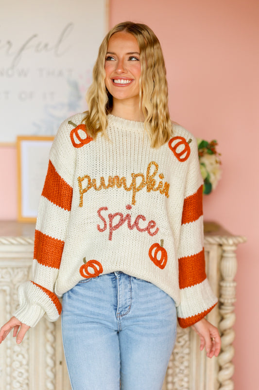 Pumpkin Spice Knit Sweater