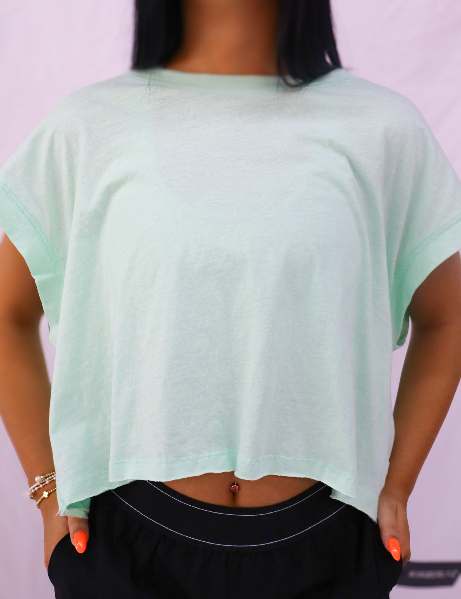 Mint Open Back Tee