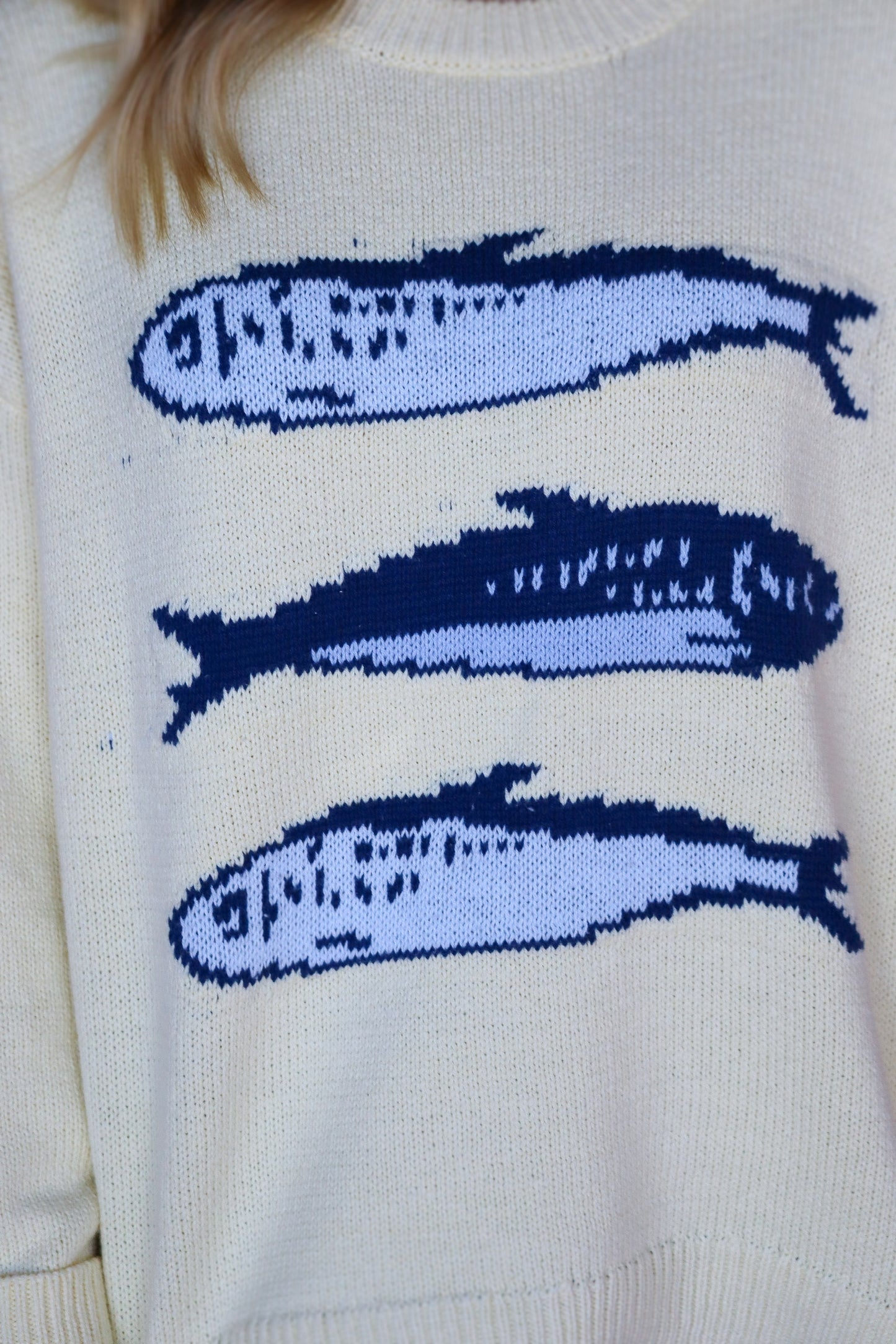 Three Sardines Yellow Sweater Top