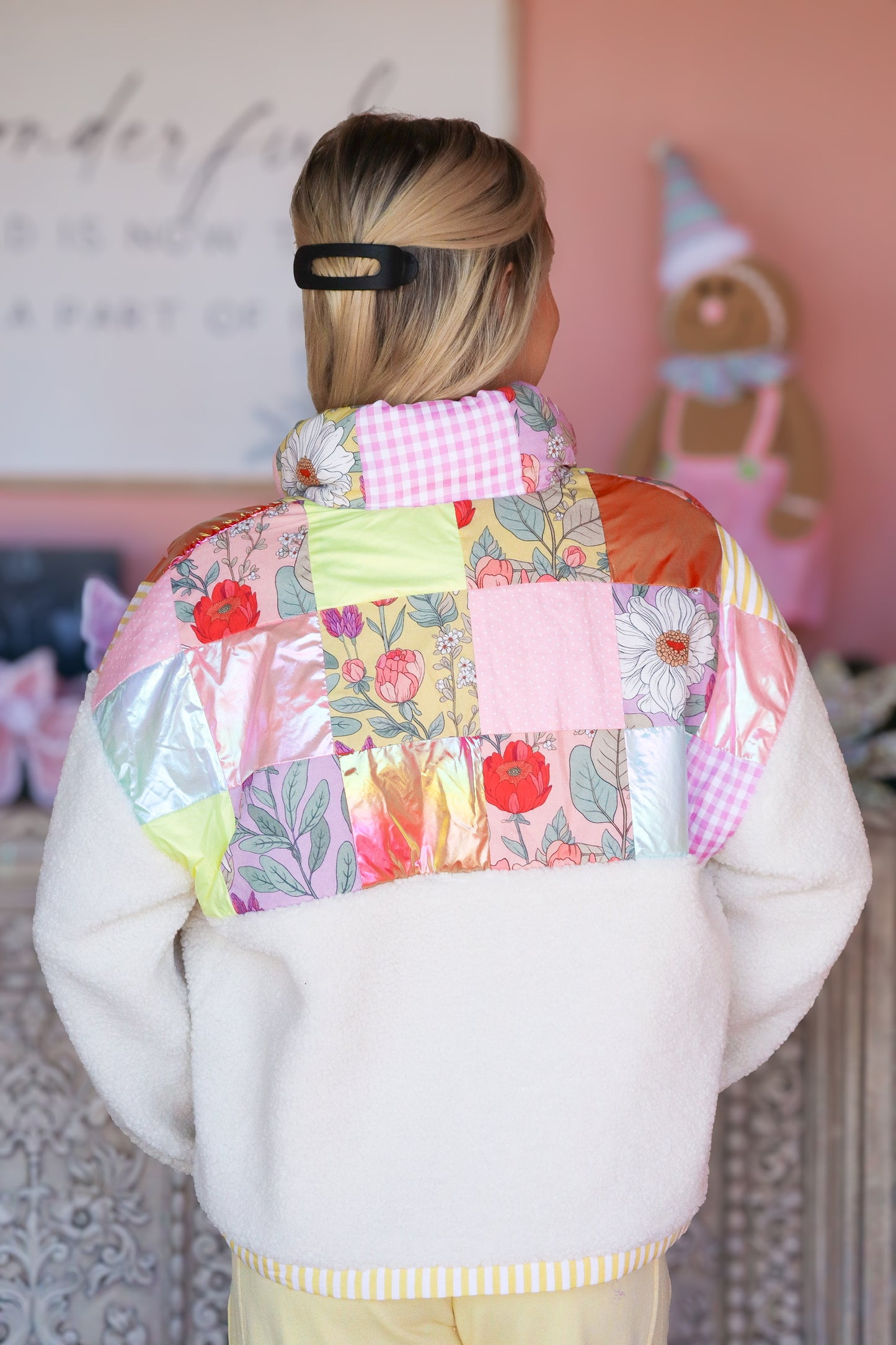 Pretty Patchwork Sherpa Jacket