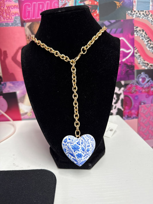 Blue Heart Necklace