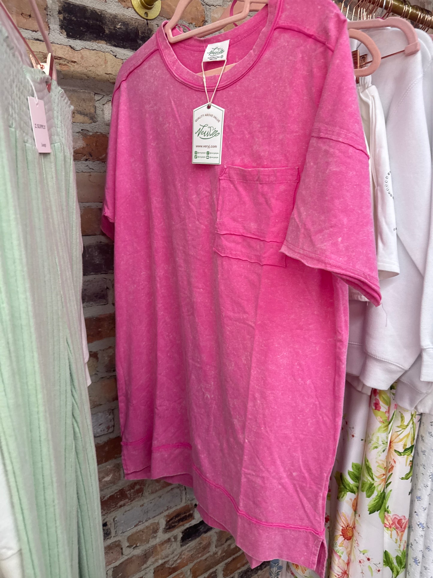 Pink T- Shirt Dress