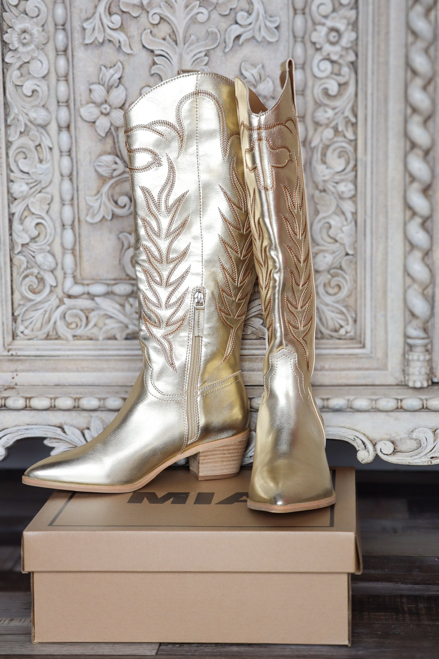 Gold Cowgirl Boots