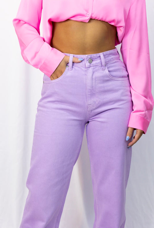 Lilac Denim Jeans