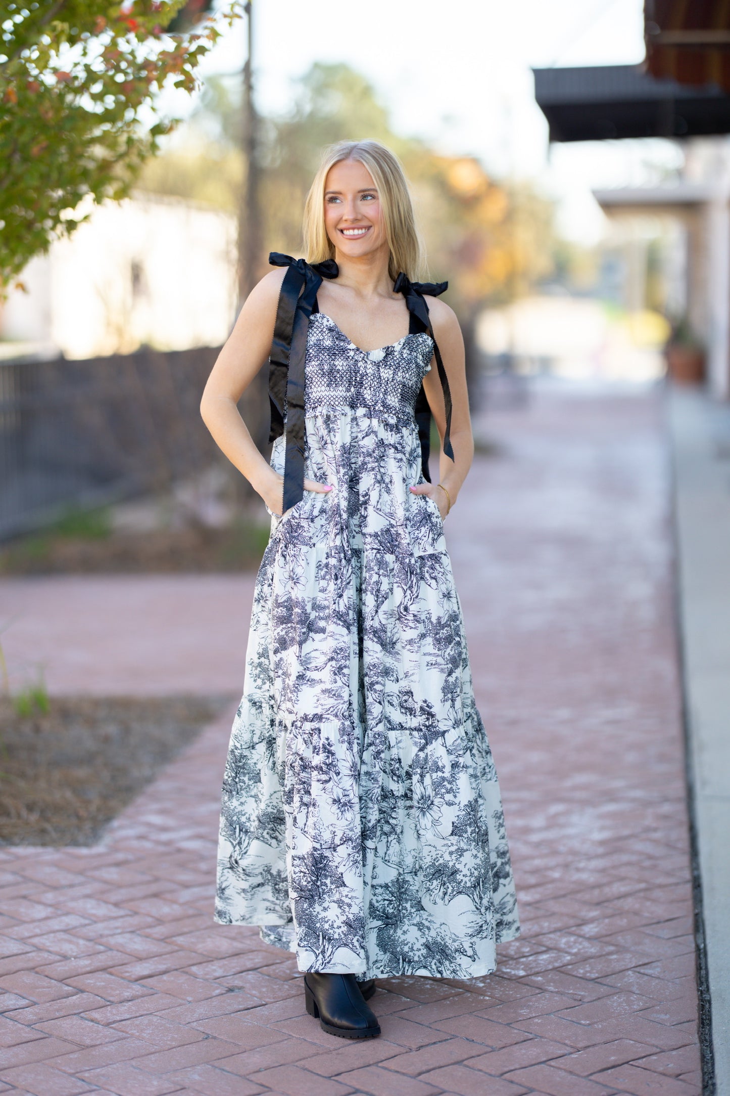 Multi Print Maxi Dress