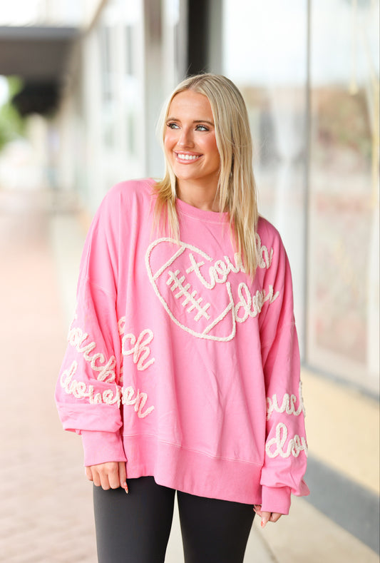 pink touchdown sweatshirt