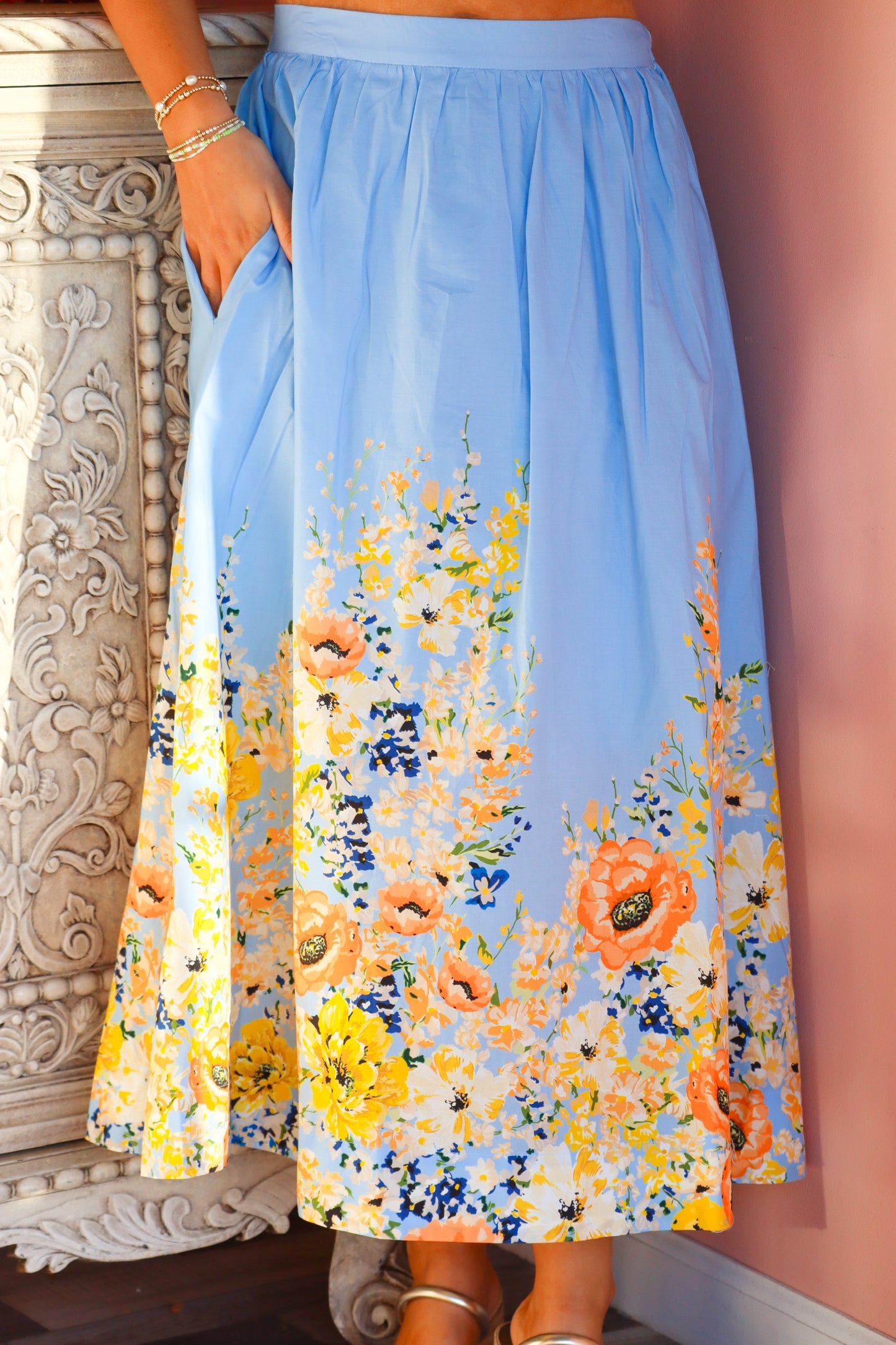 Blue & Yellow Printed Set