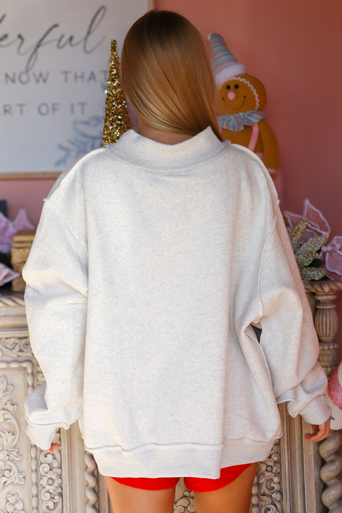 "Merry" Mock Neck Sweatshirt