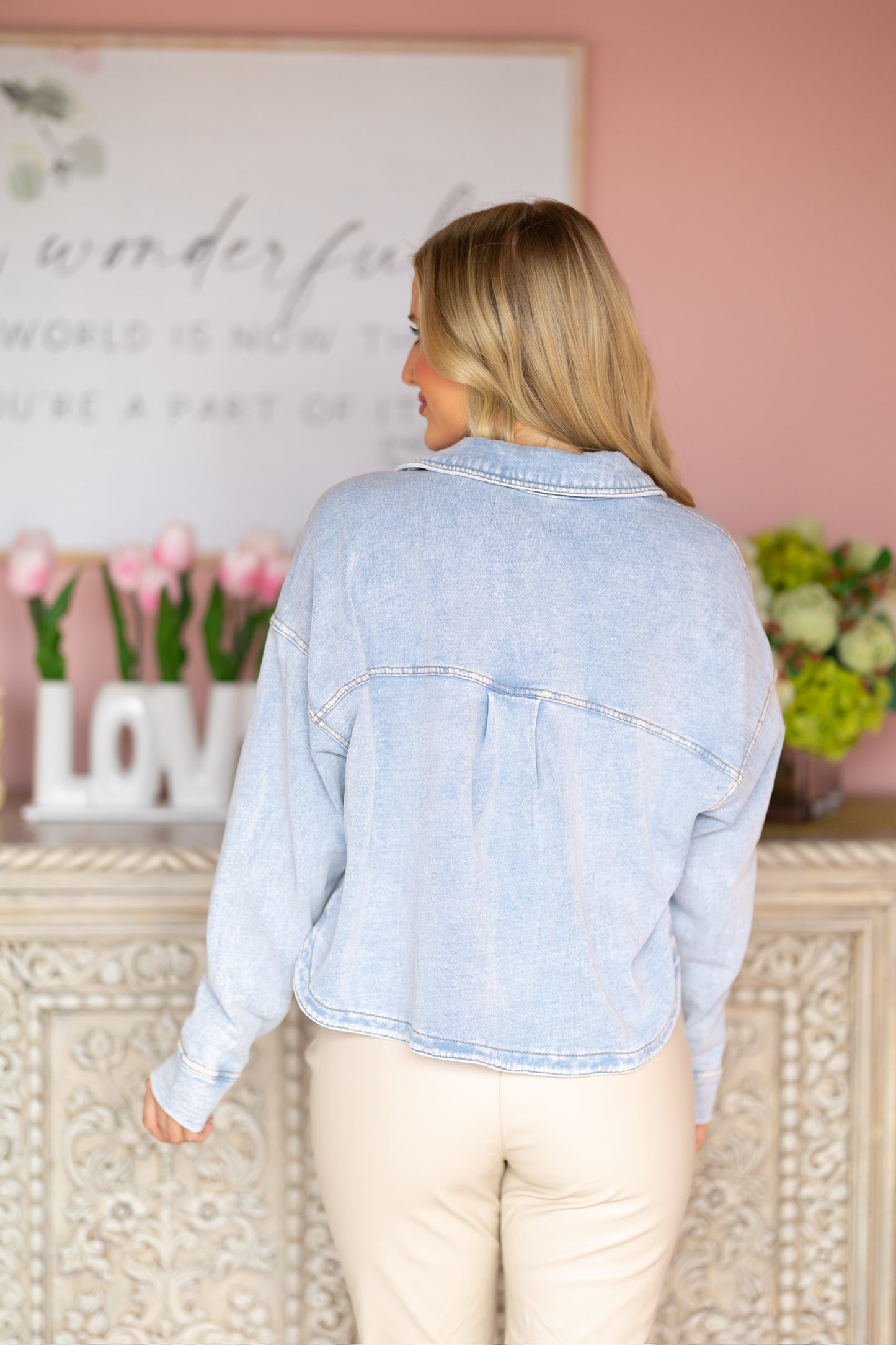 Comfy Cropped Denim Jacket