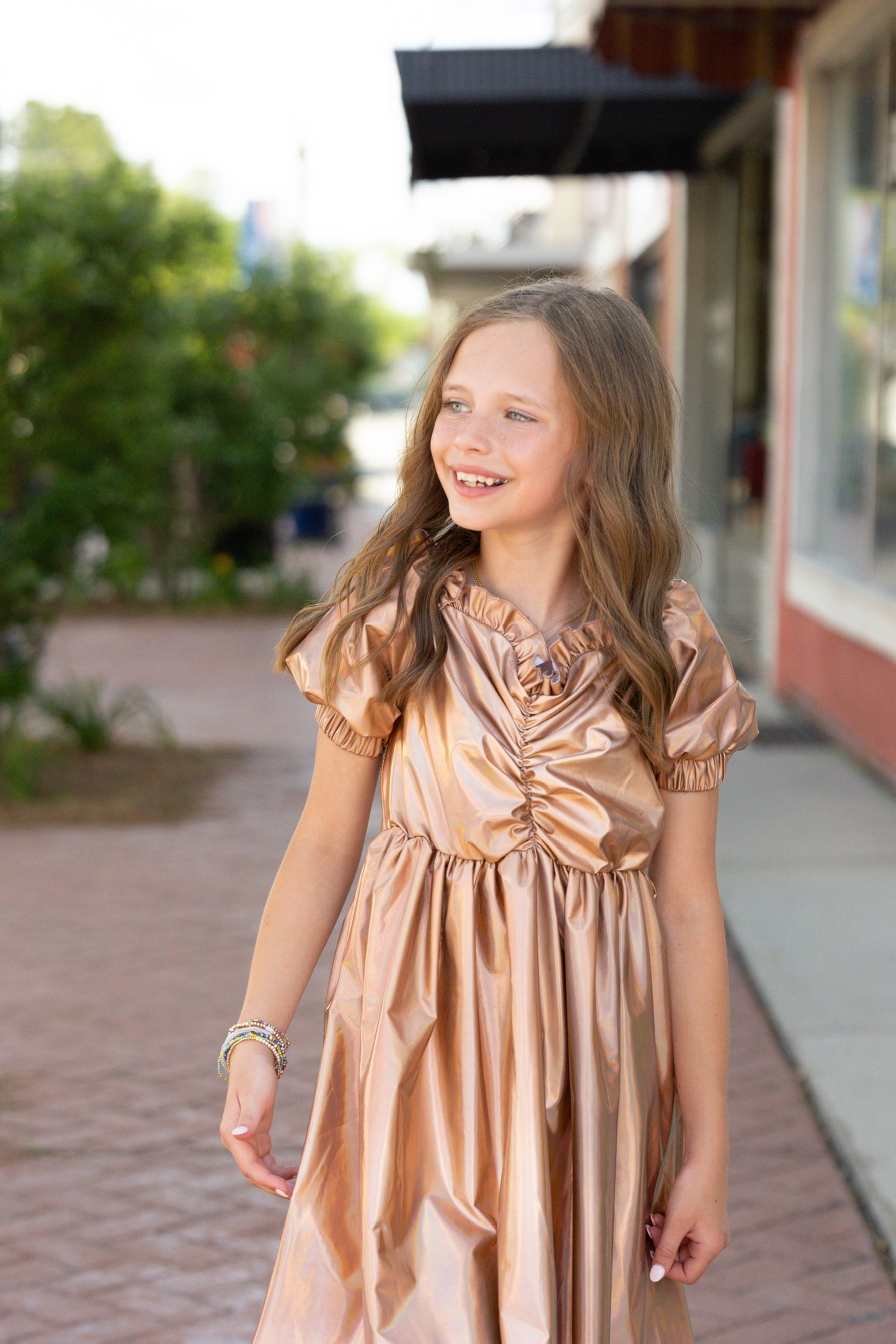 kids metallic dress