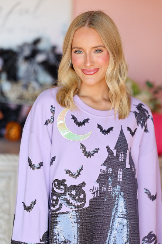 QOS Spooky Lavender Sweatshirt