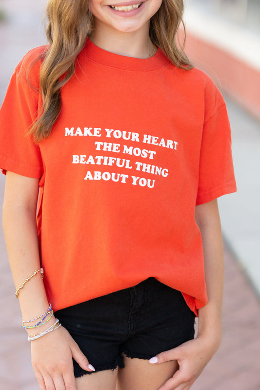 kids make your heart graphic tee