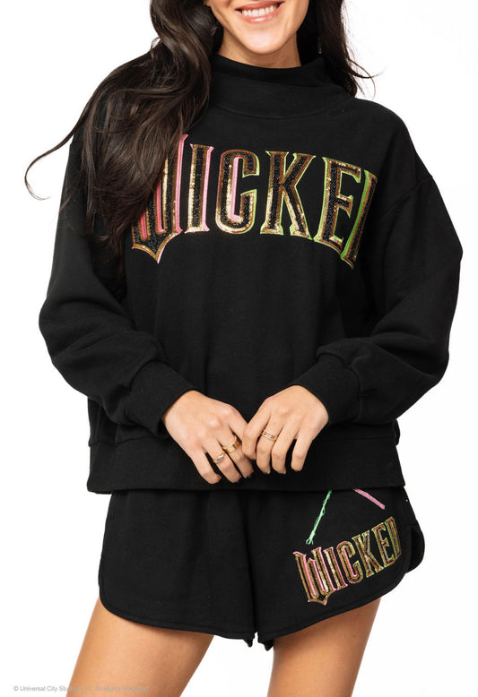 QOS Black "Wicked" Logo Sweatshirt
