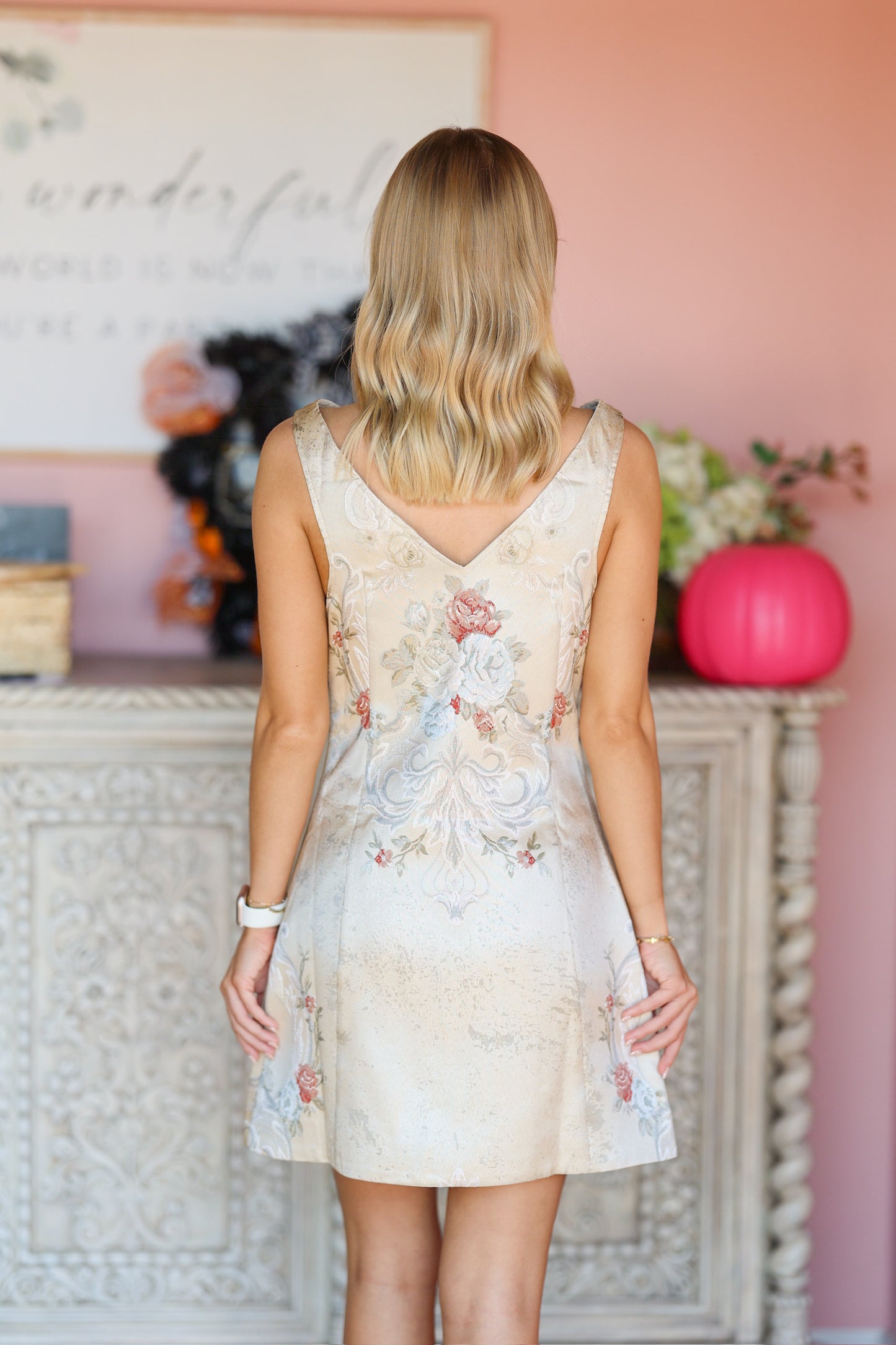 Vintage Floral Mini Dress