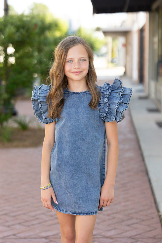 kids denim dress