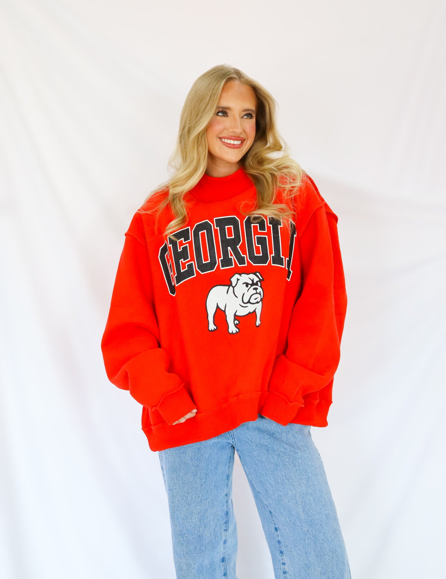 Georgia Bulldog Mockneck