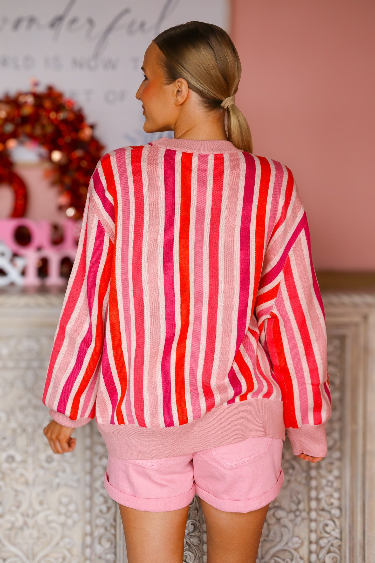 QOS XOXO Heart Cake Sweater