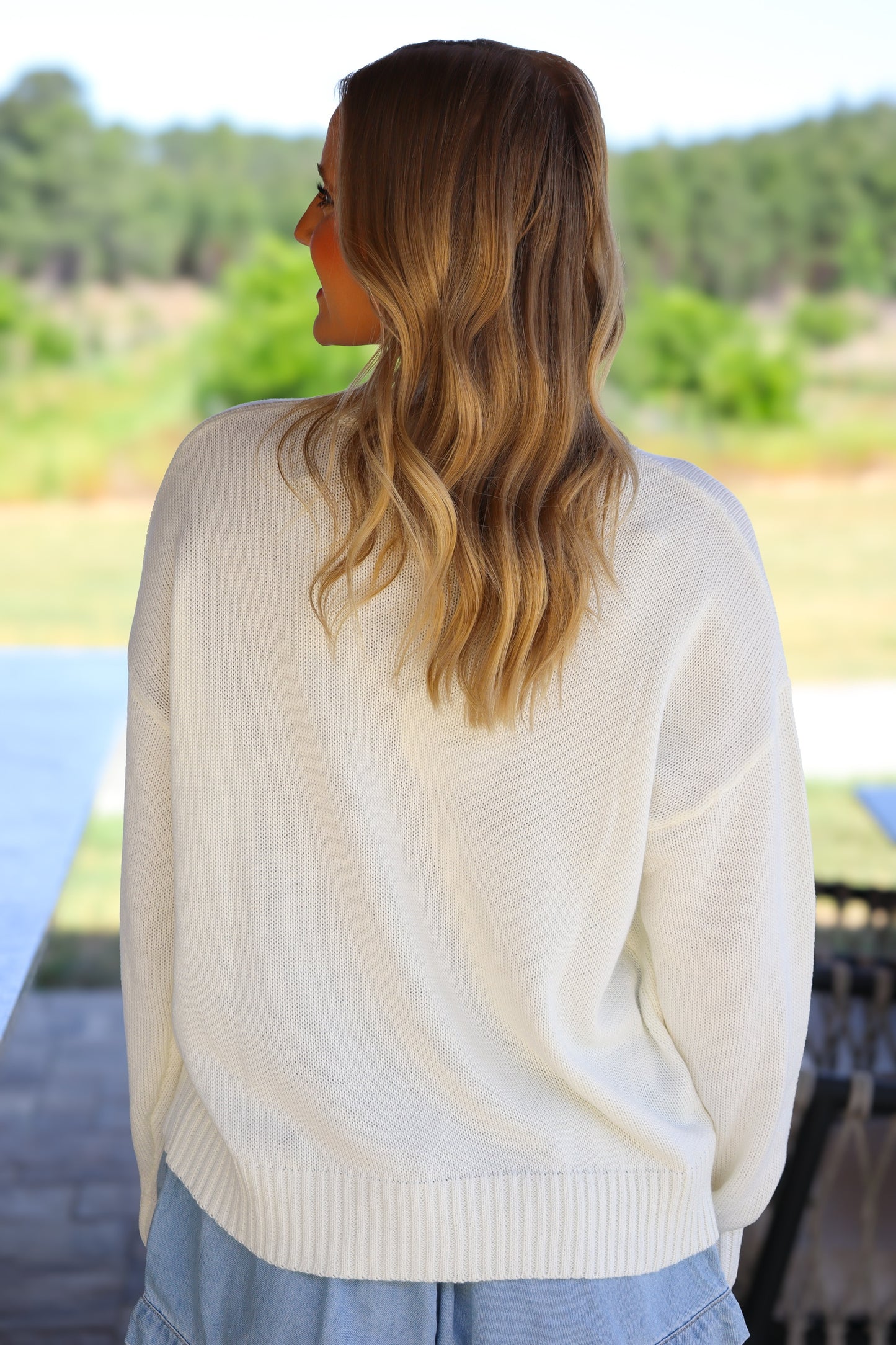 Cream Flying Duck Knit Sweater