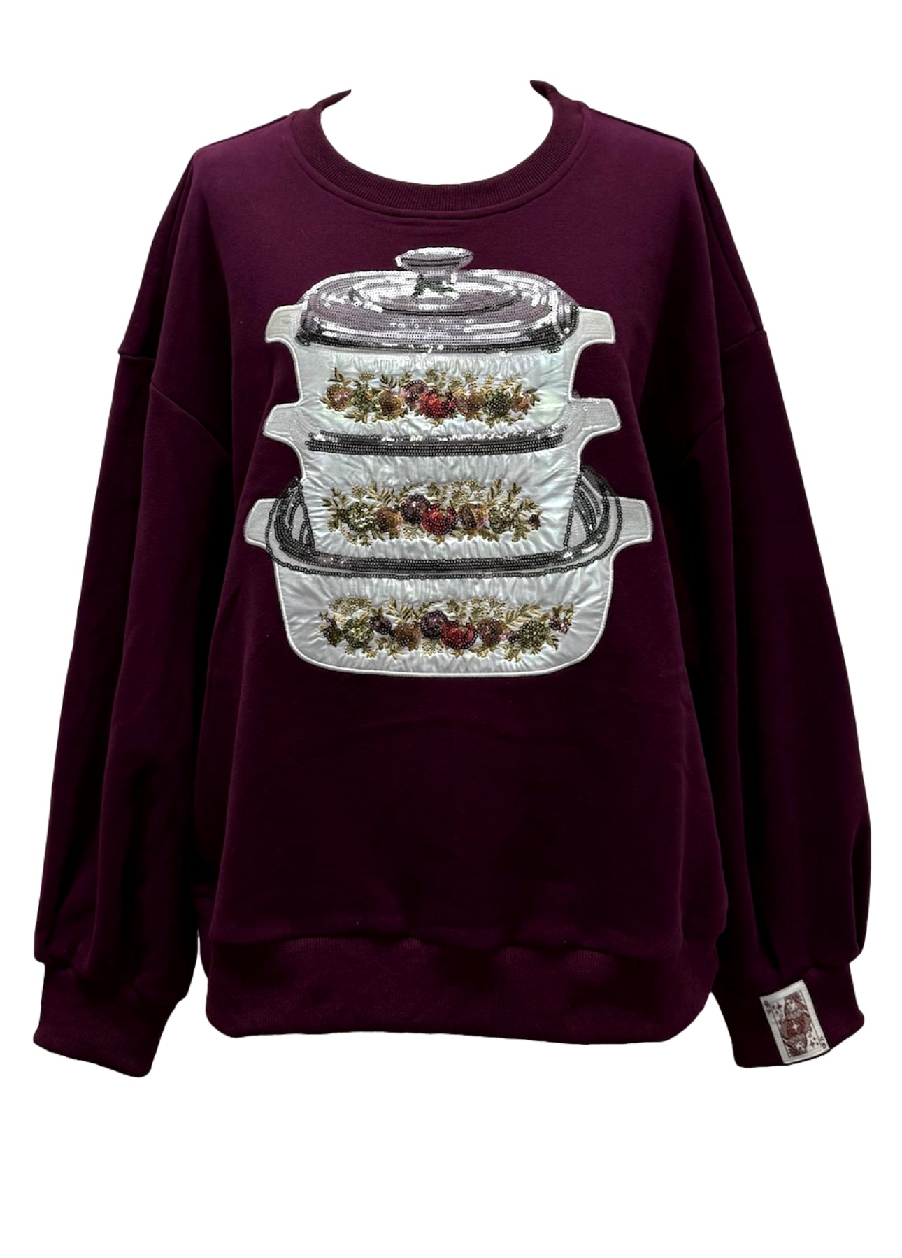 QOS Maroon Vintage Sweatshirt