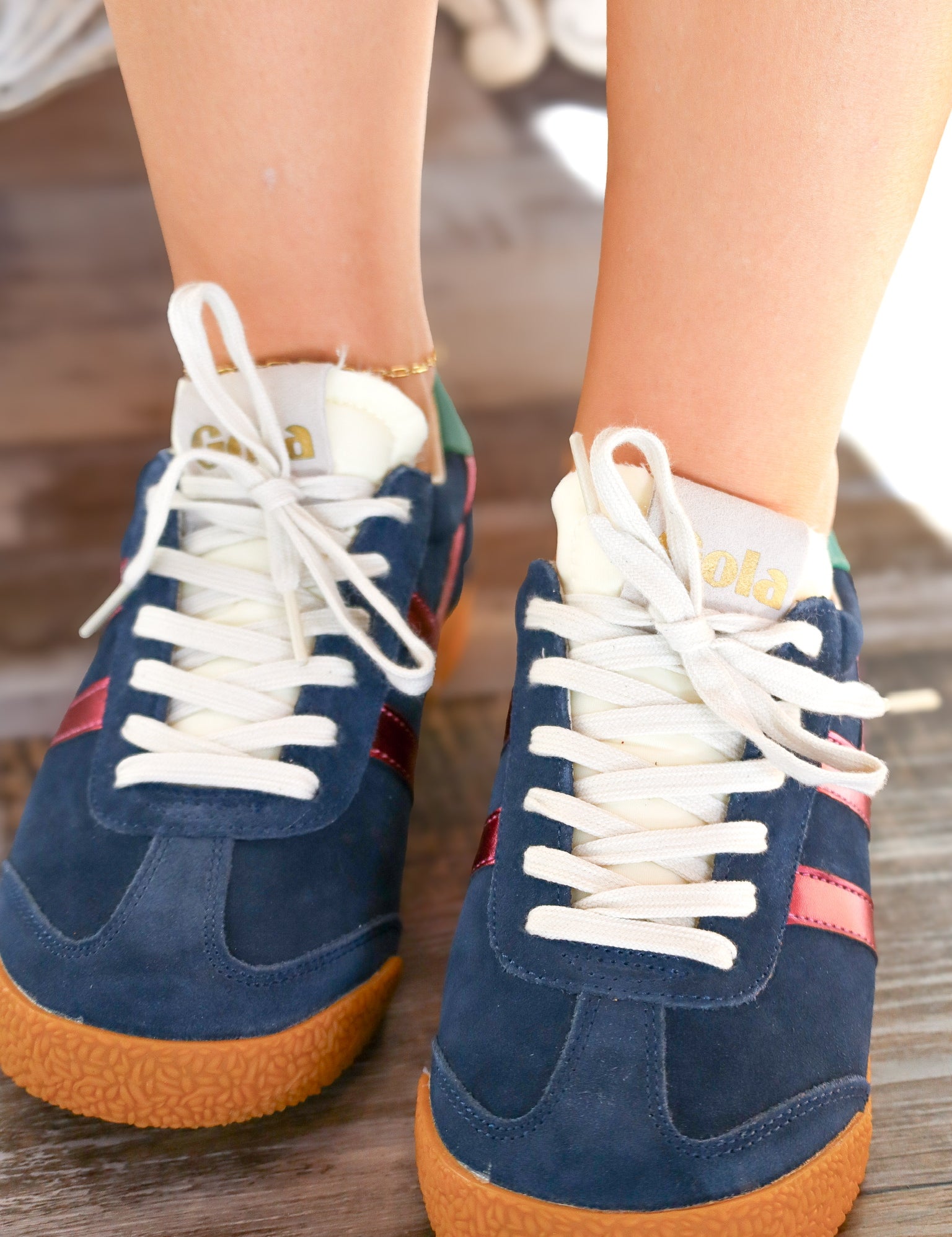 Navy/Fuchsia Glitz Sneakers