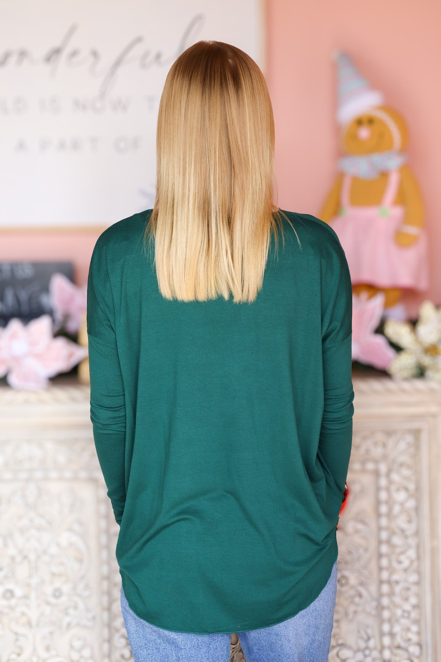 Pine Green Twist Top