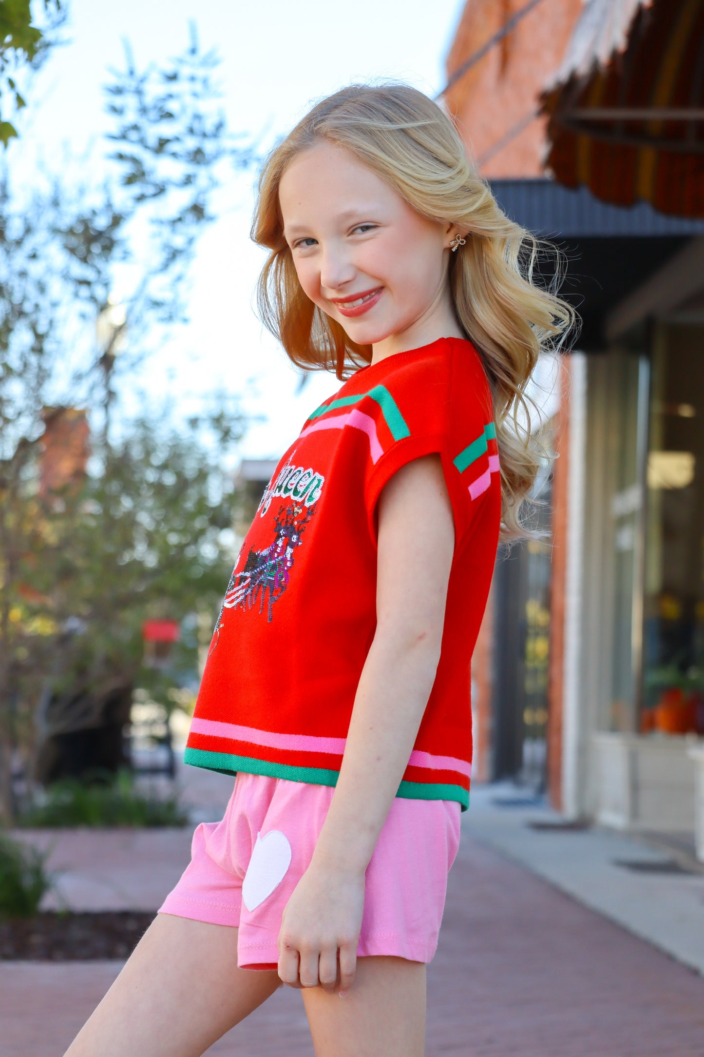 QOS KIDS Sleigh Queen Sweater