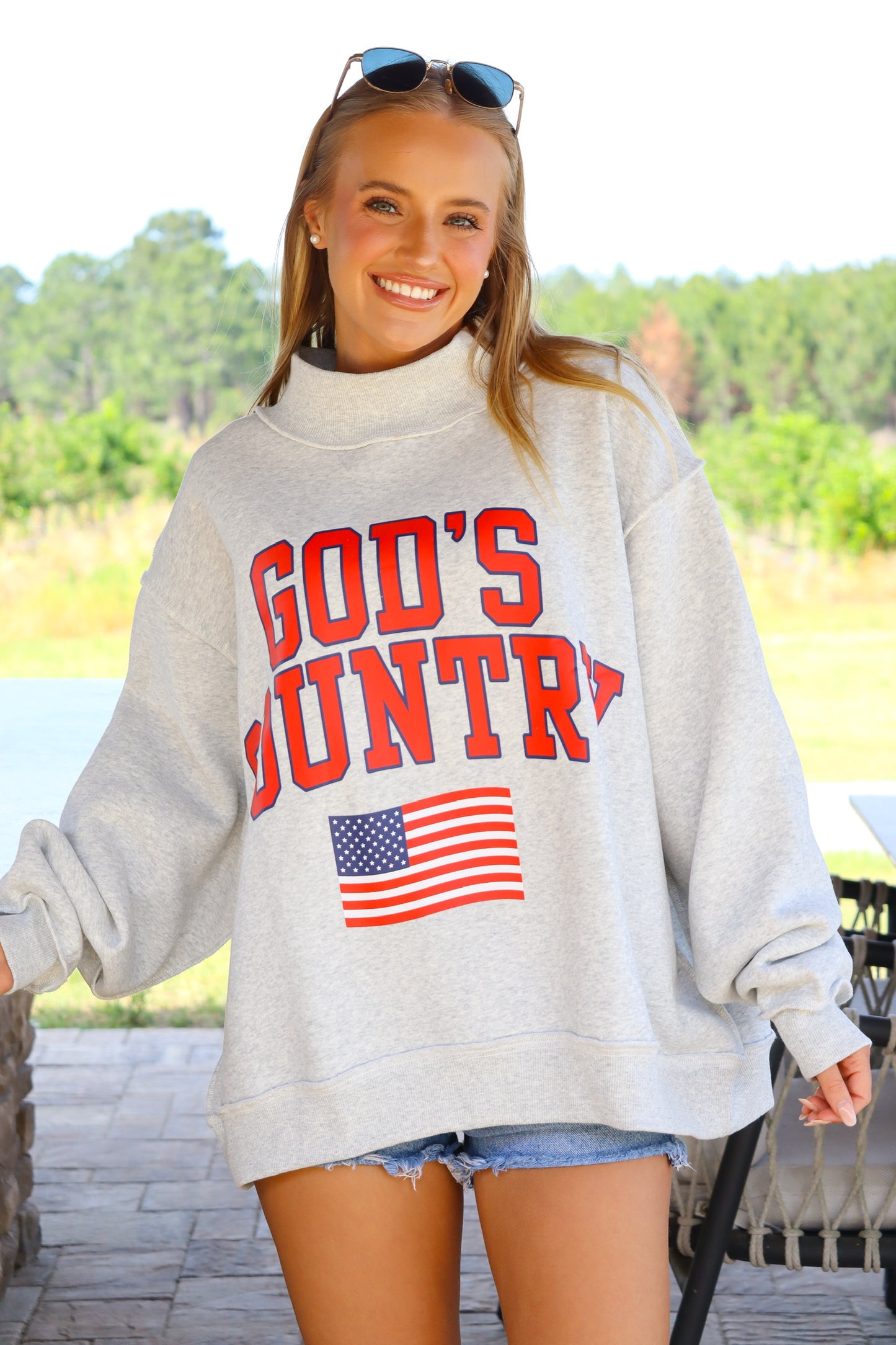 GOD'S Country Reversible Mock-Neck Sweatshirt