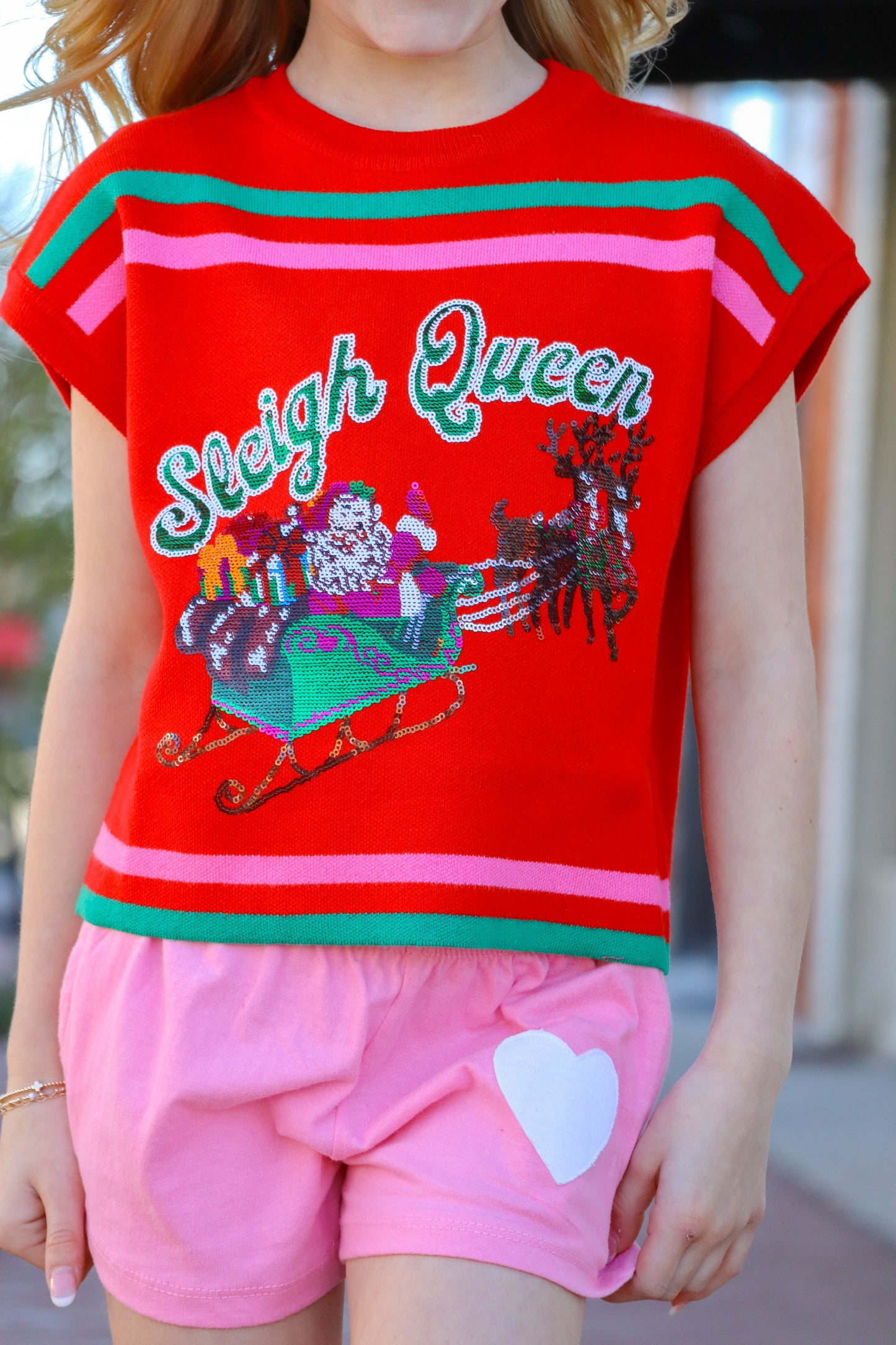 QOS KIDS Sleigh Queen Sweater
