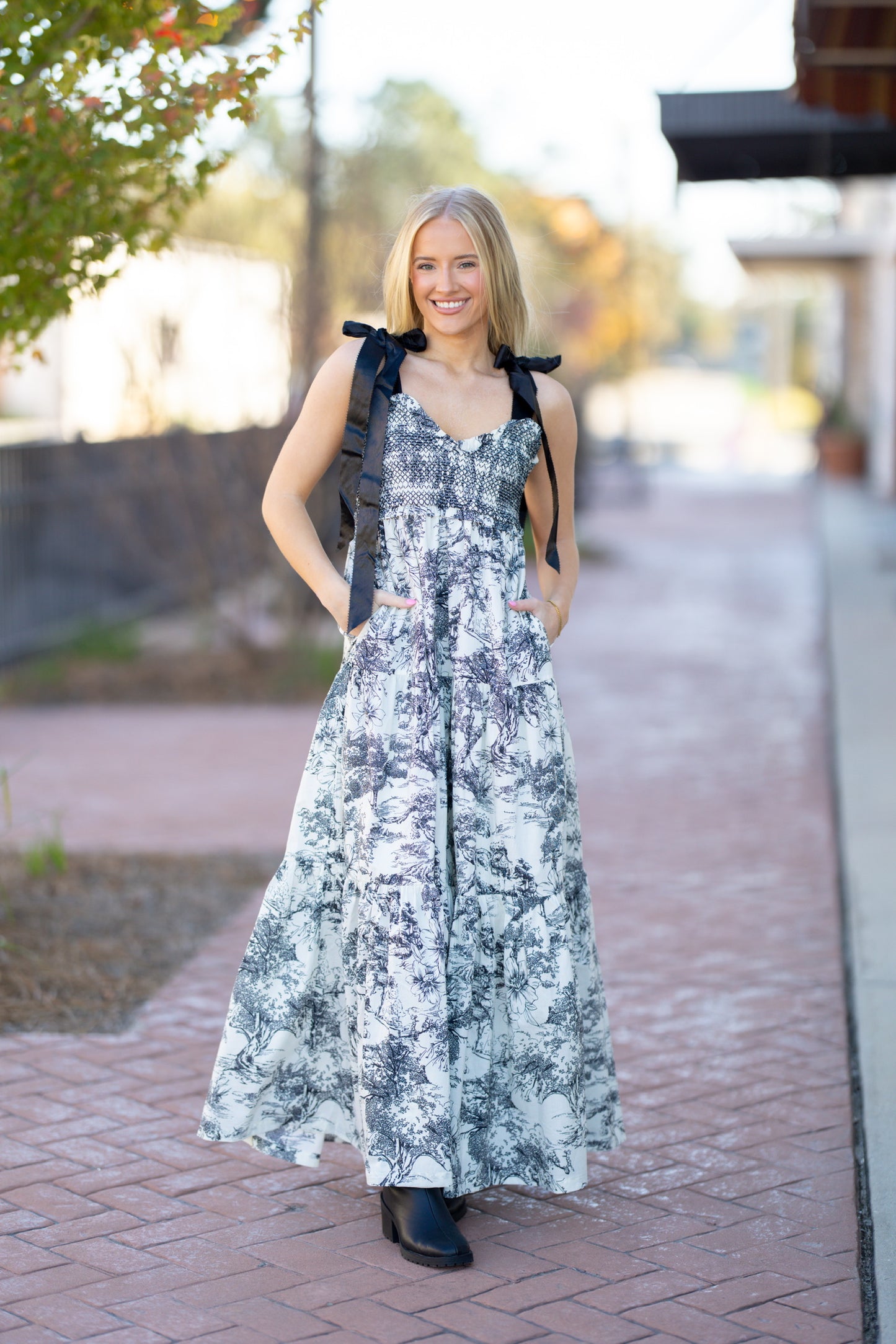 Multi Print Maxi Dress