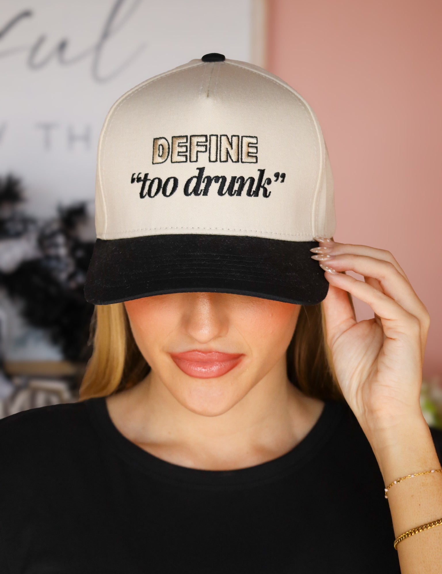 "Too Drunk" Embroidered Trucker Hat