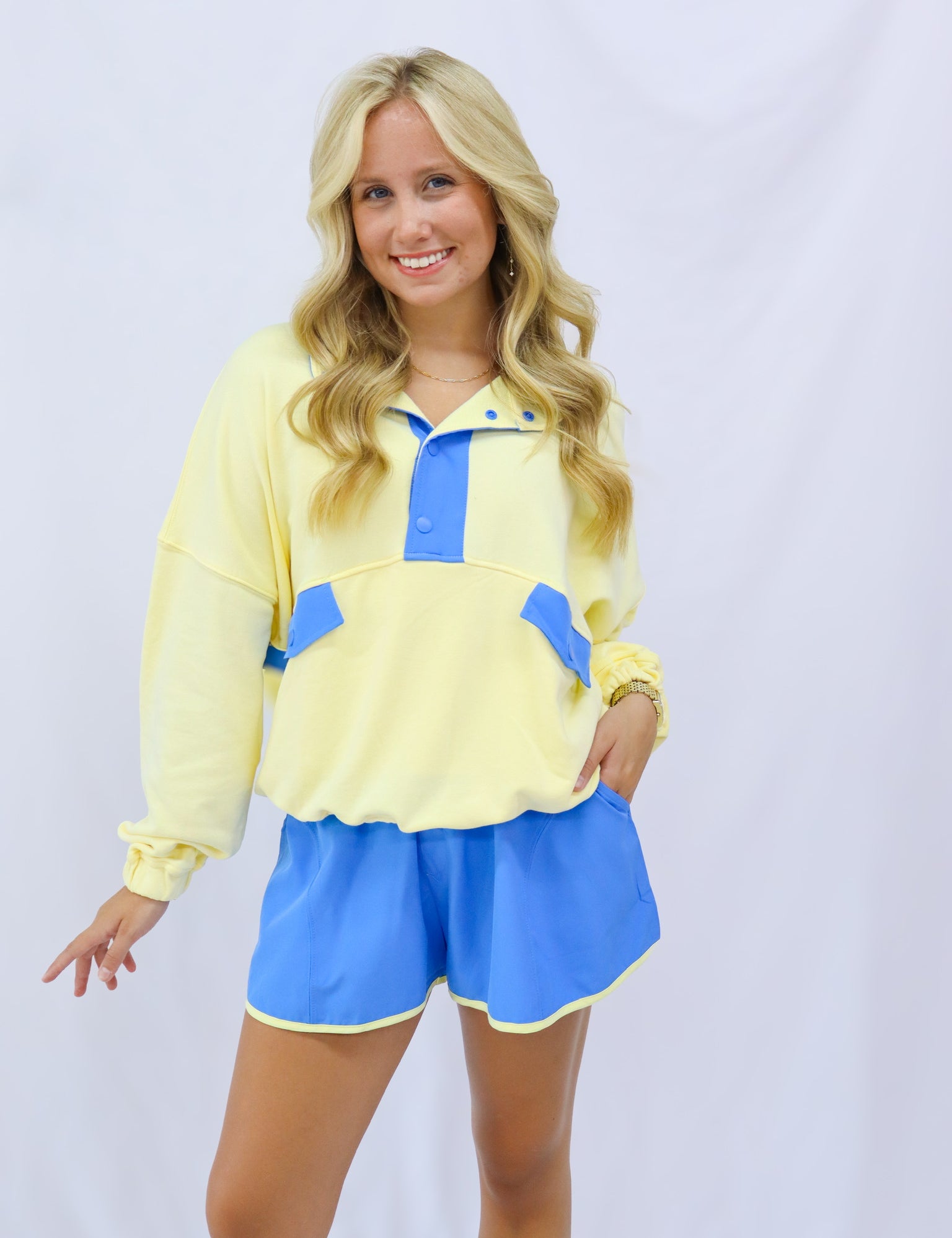 Blue & Yellow Pullover