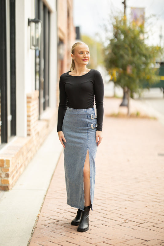 Denim Blue Jean Skirt