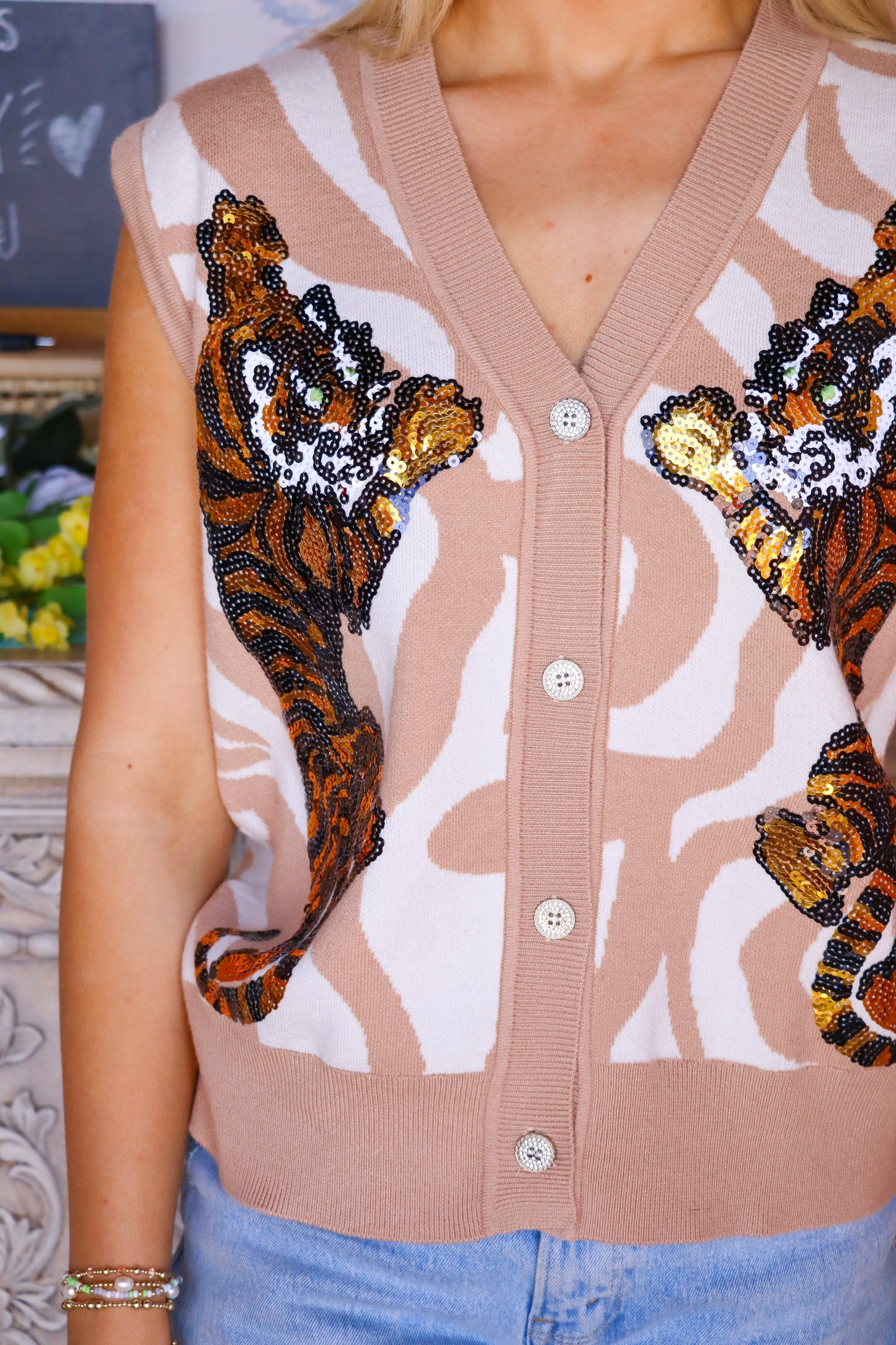 Tiger Sweater Vest