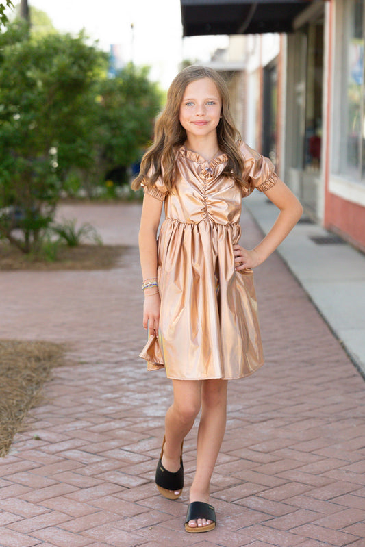 kids metallic dress