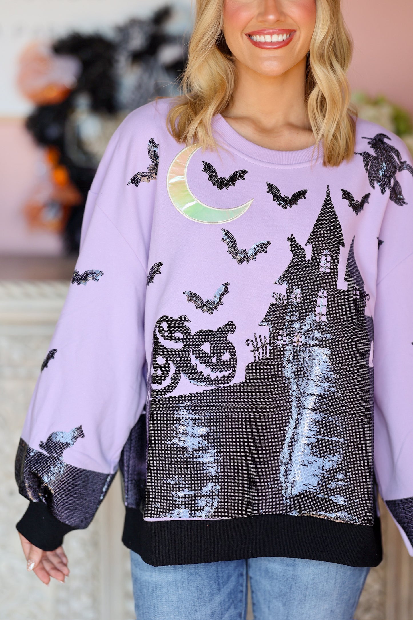 QOS Spooky Lavender Sweatshirt
