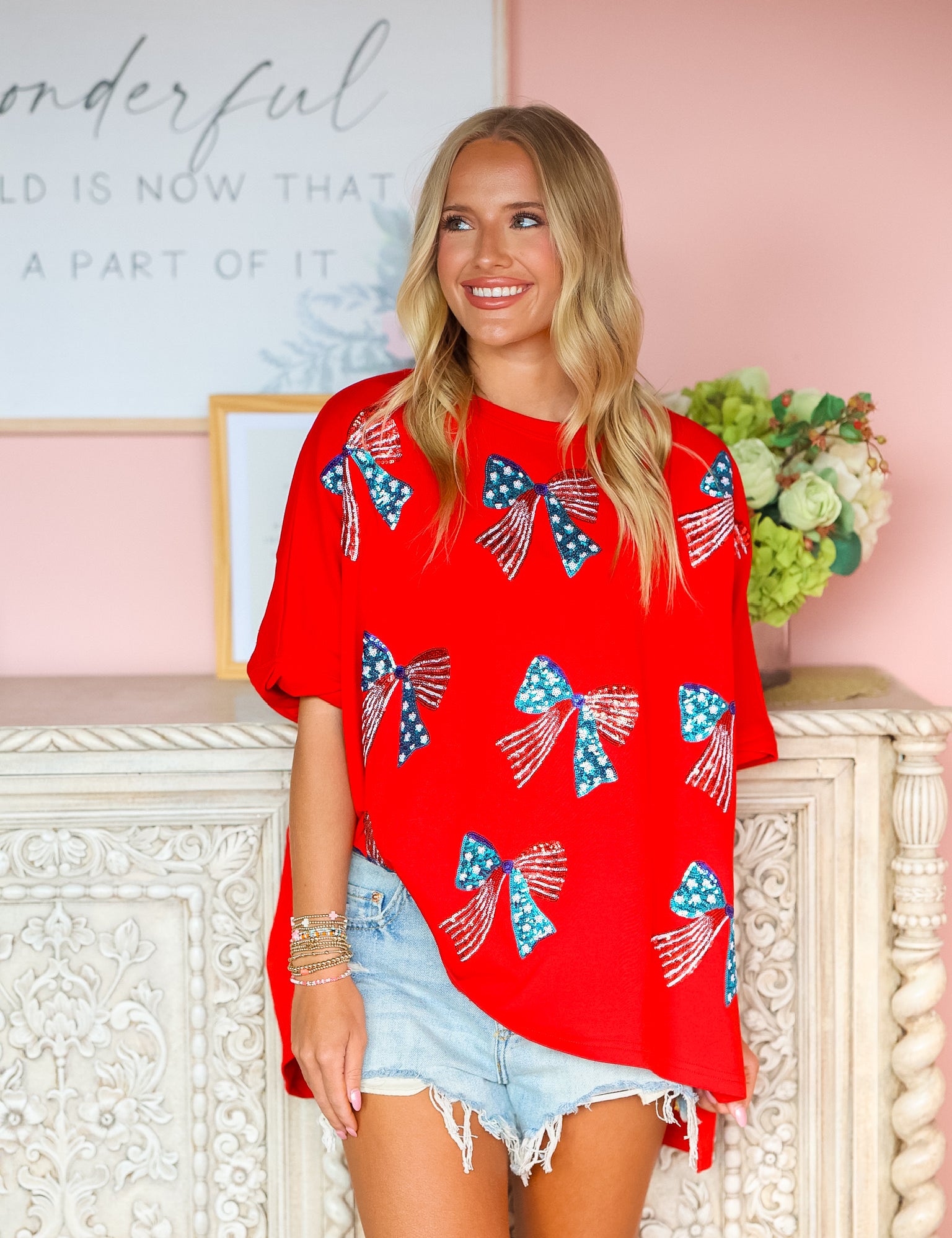 Sequin American Bow Top
