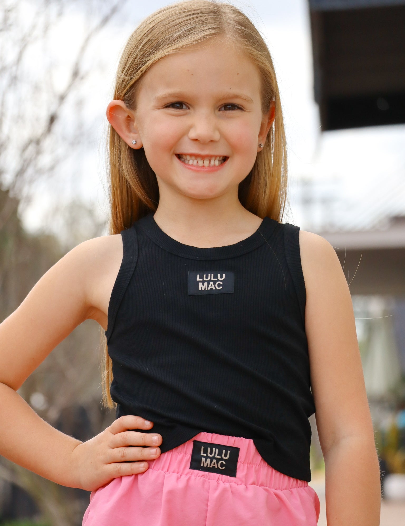 Lulu Mac- Kids Black Tank