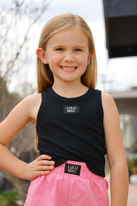 Lulu Mac- Kids Black Tank