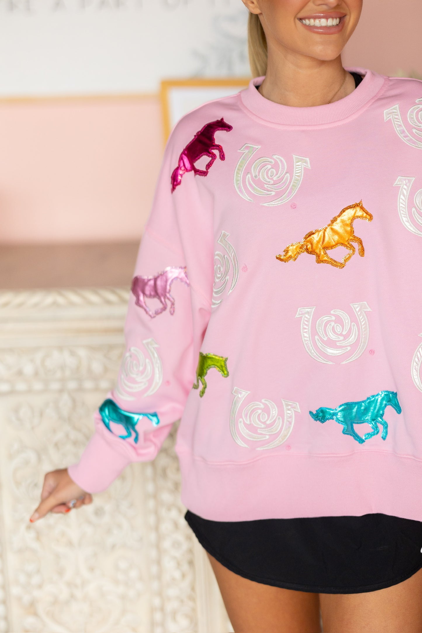 Kentucky Derby Rainbow Racehorse Sweatshirt