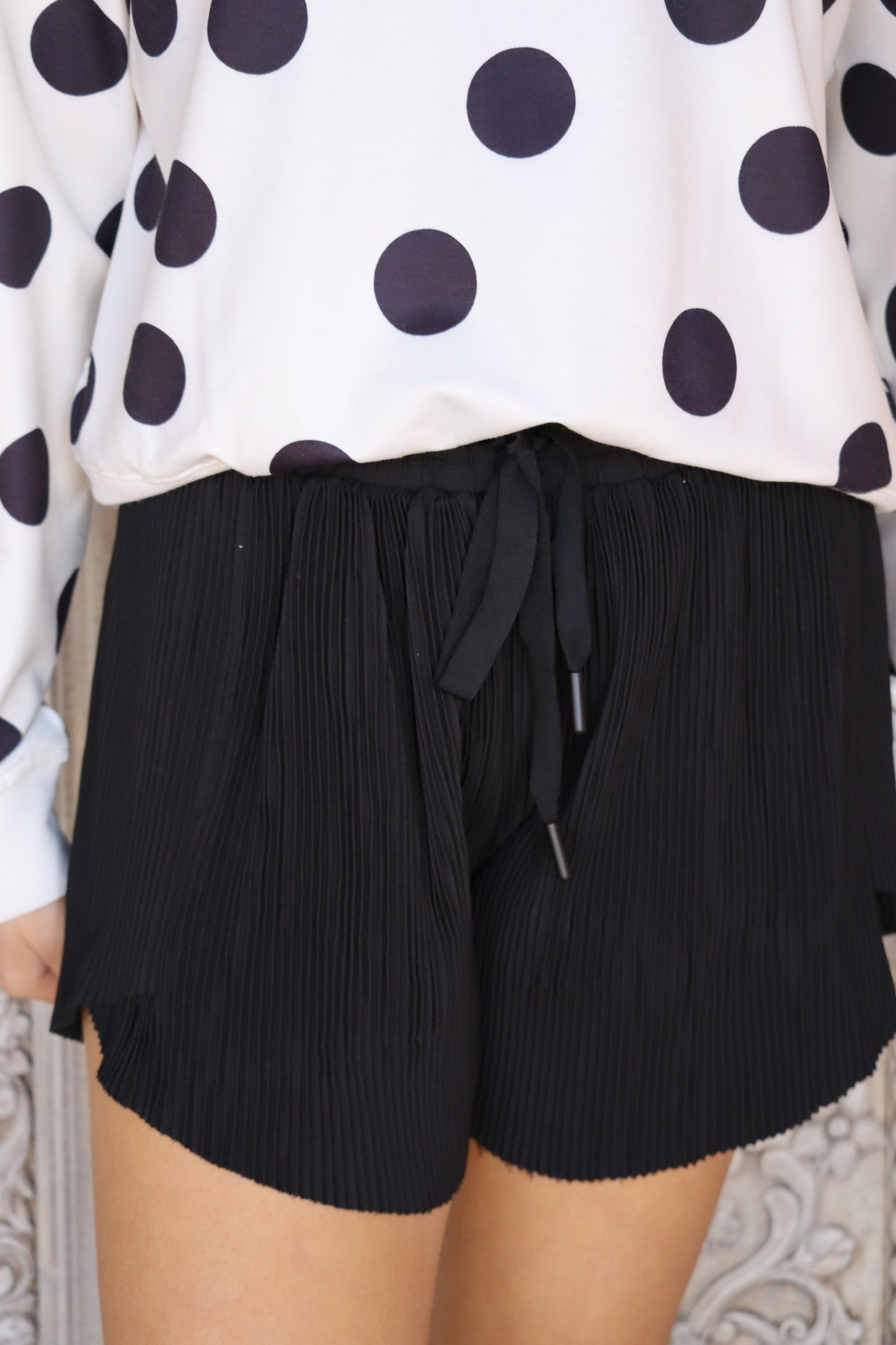 Black Flowy Athletic Shorts