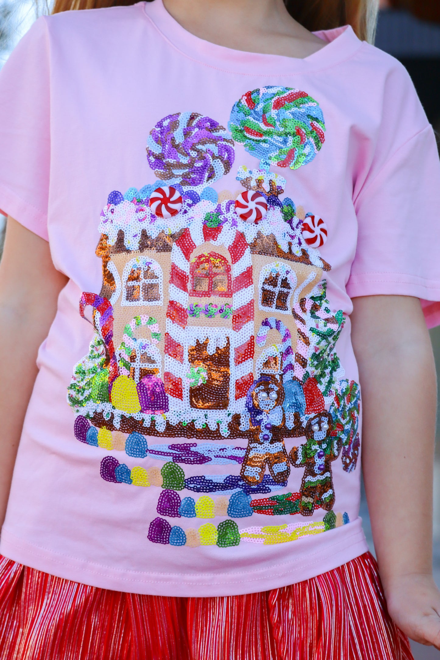 QOS Kids Light Pink Gingerbread House