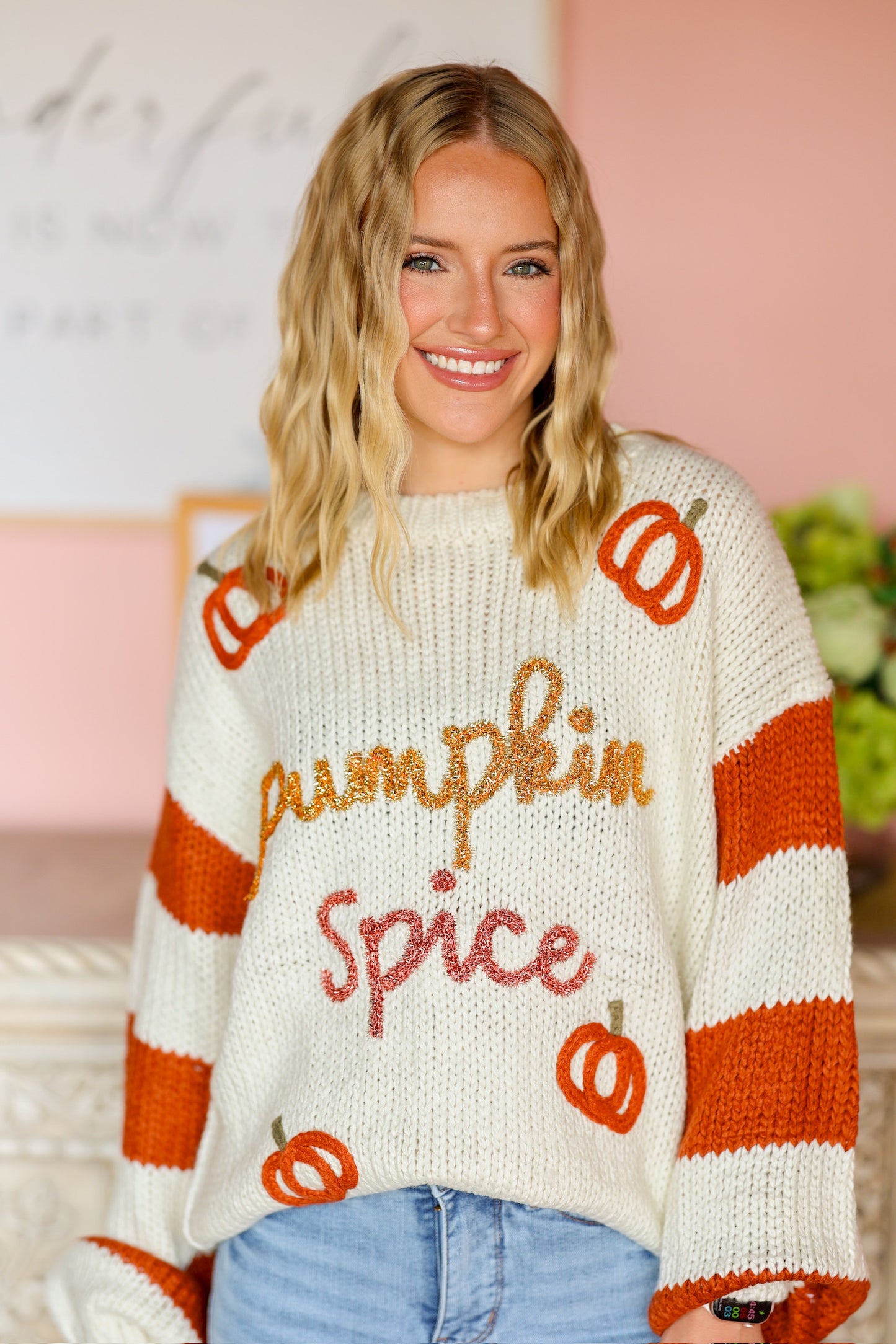 Pumpkin Spice Knit Sweater