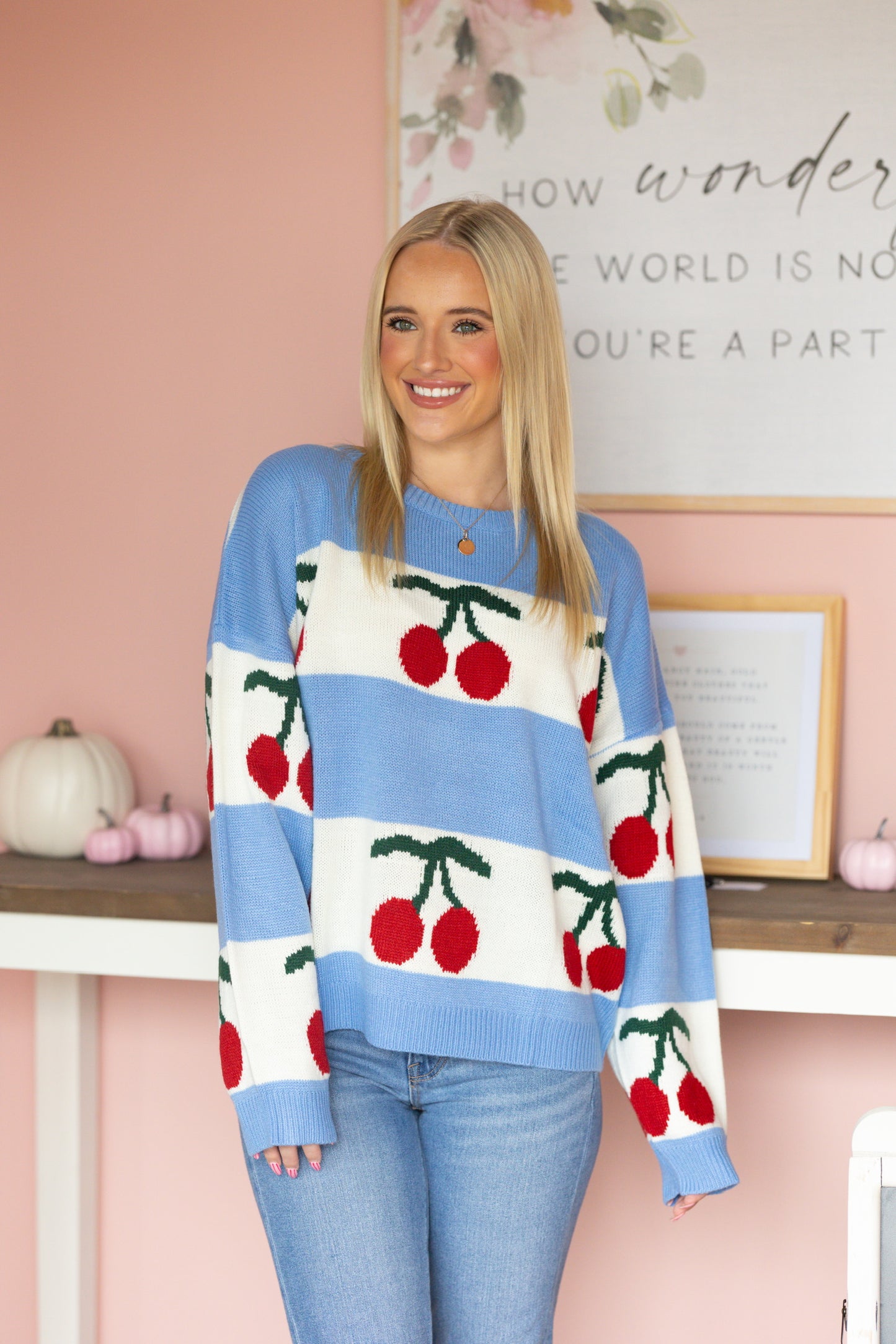 cherry sweater